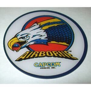 Airborne Pinball Drink Coaster Plastic Promo Original Eagle Silver Ball